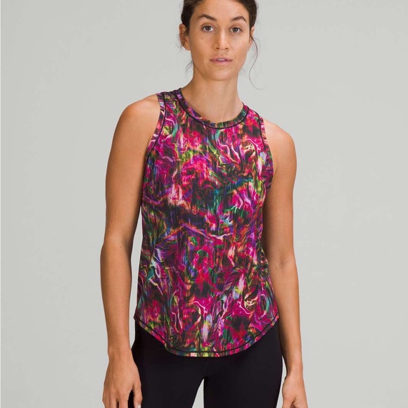 Lululemon High Neck Running and Training Hyper Flow Pink Tank Top S - Picture 10 of 11